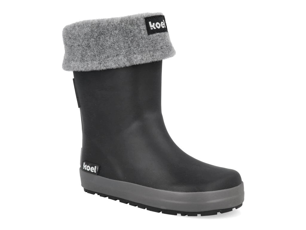 Wellie Bare Boots with socks (black & gray)