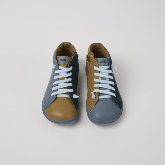 Twins Ankle Boots (blue & brown)