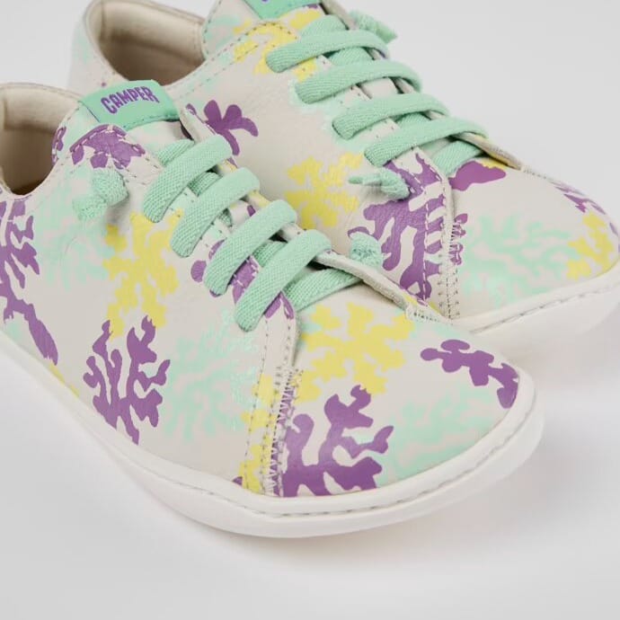 Leather Slip-on Twins (white & multicolored)