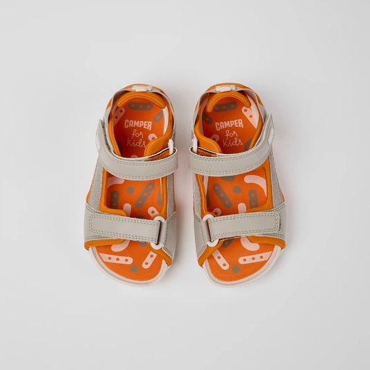 Ous Kids Sandals (grey and orange)