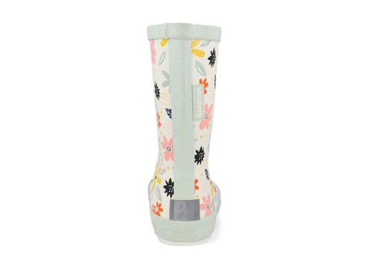 Wellie Kids Bare Solid Prints (white & flowers)