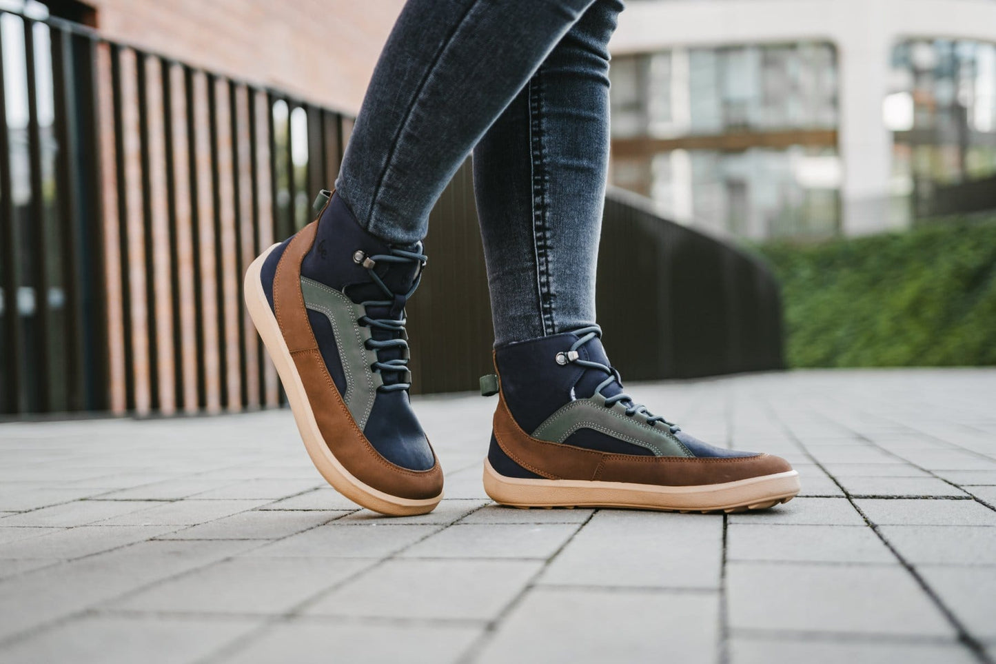 York Boots (navy, brown & beige)