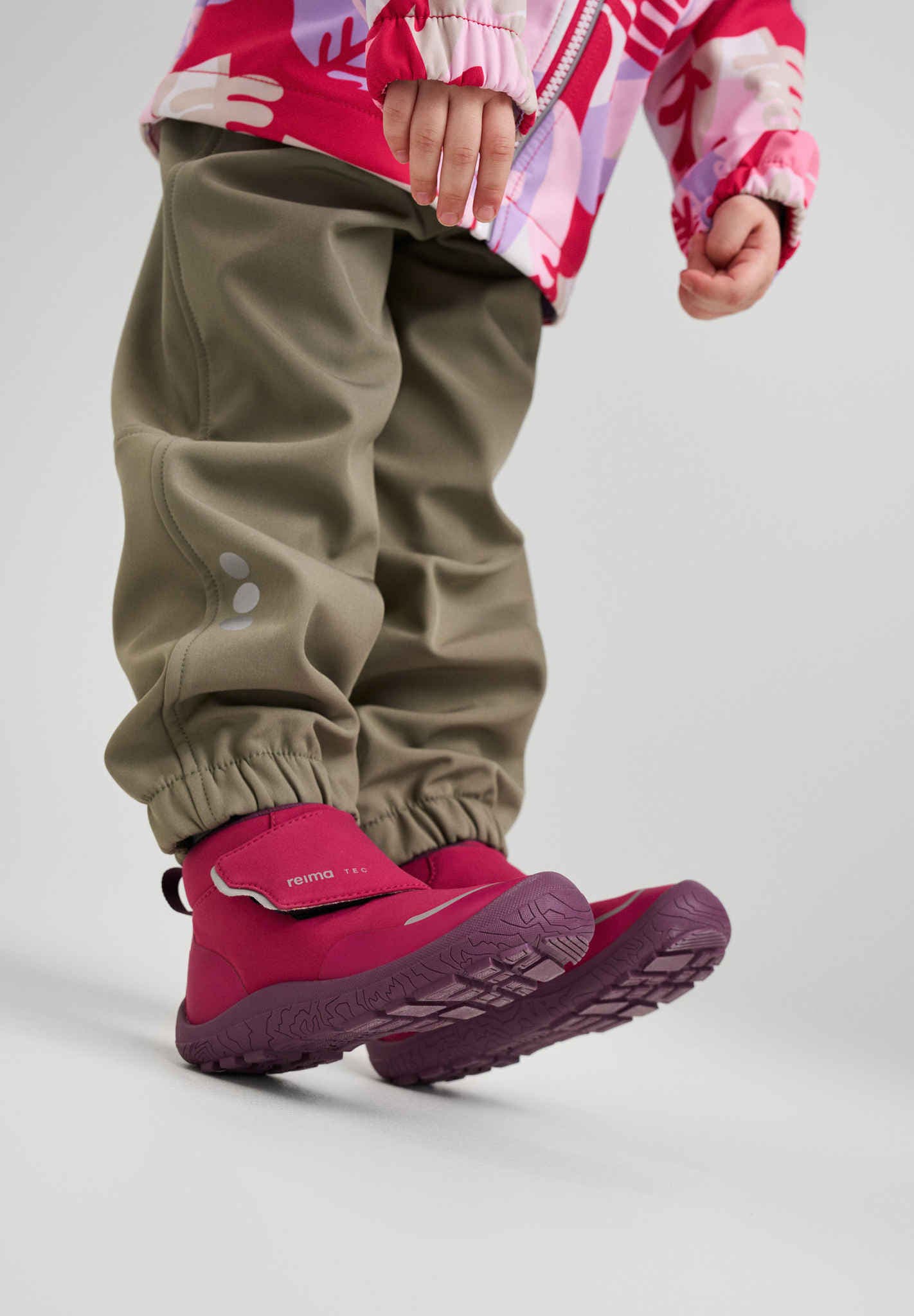 ReimaTec Hyppii Toddlers' barefoot boots (burgundy)