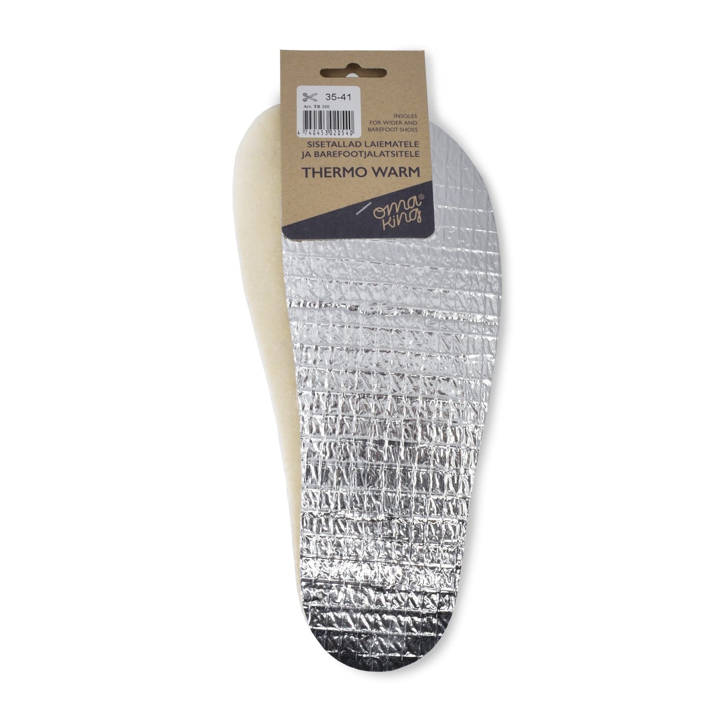 Thermo warm insoles for wider and barefoot shoes