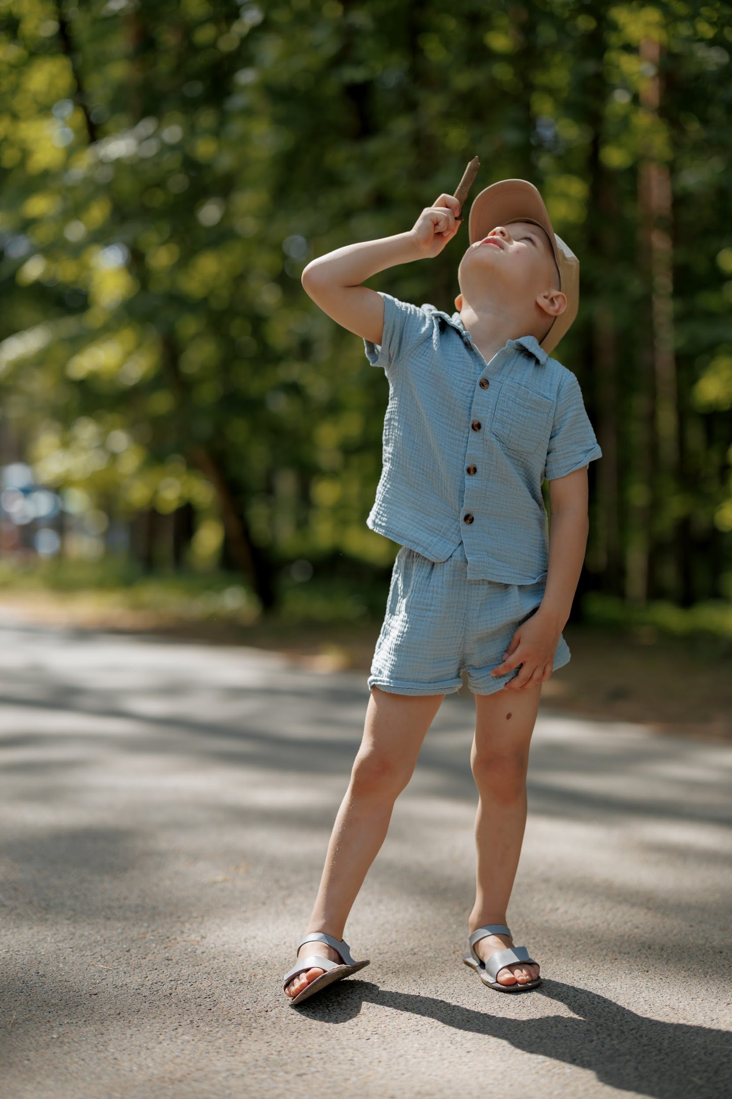 Barefoot Sandals for Kids "Seagull" (grey)
