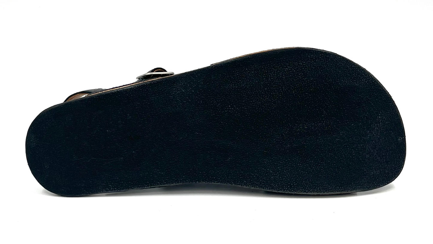 Barefoot Leather Sandals ''Heron'' (black)