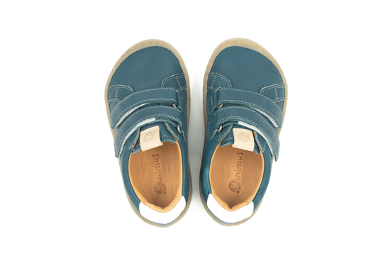 Barefoot Leather Sneakers for Kids "Snipe" (transformative teal)