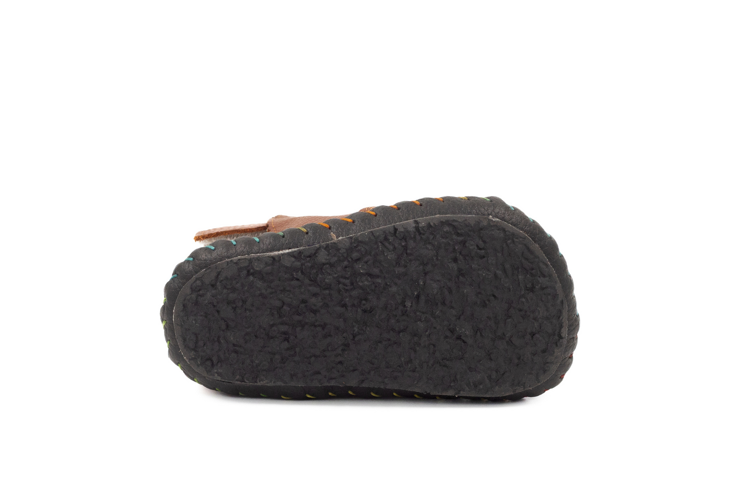 Barefoot Winter Booties For First-walker "Little Bear" (tan)