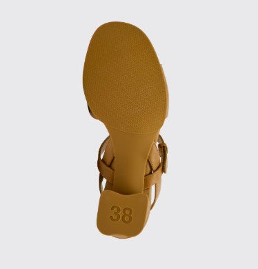 Katie Leather Sandals for Women (brown)