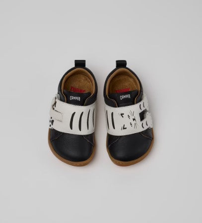Twins Leather Kids Sneakers (black)