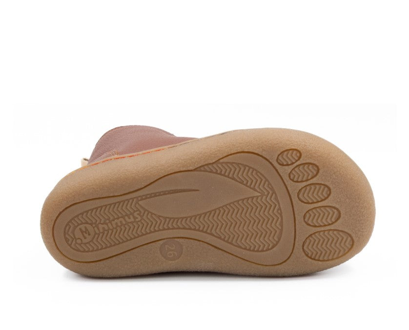 Barefoot Leather Winter Boots for Kids "Bear Boots" (tan)