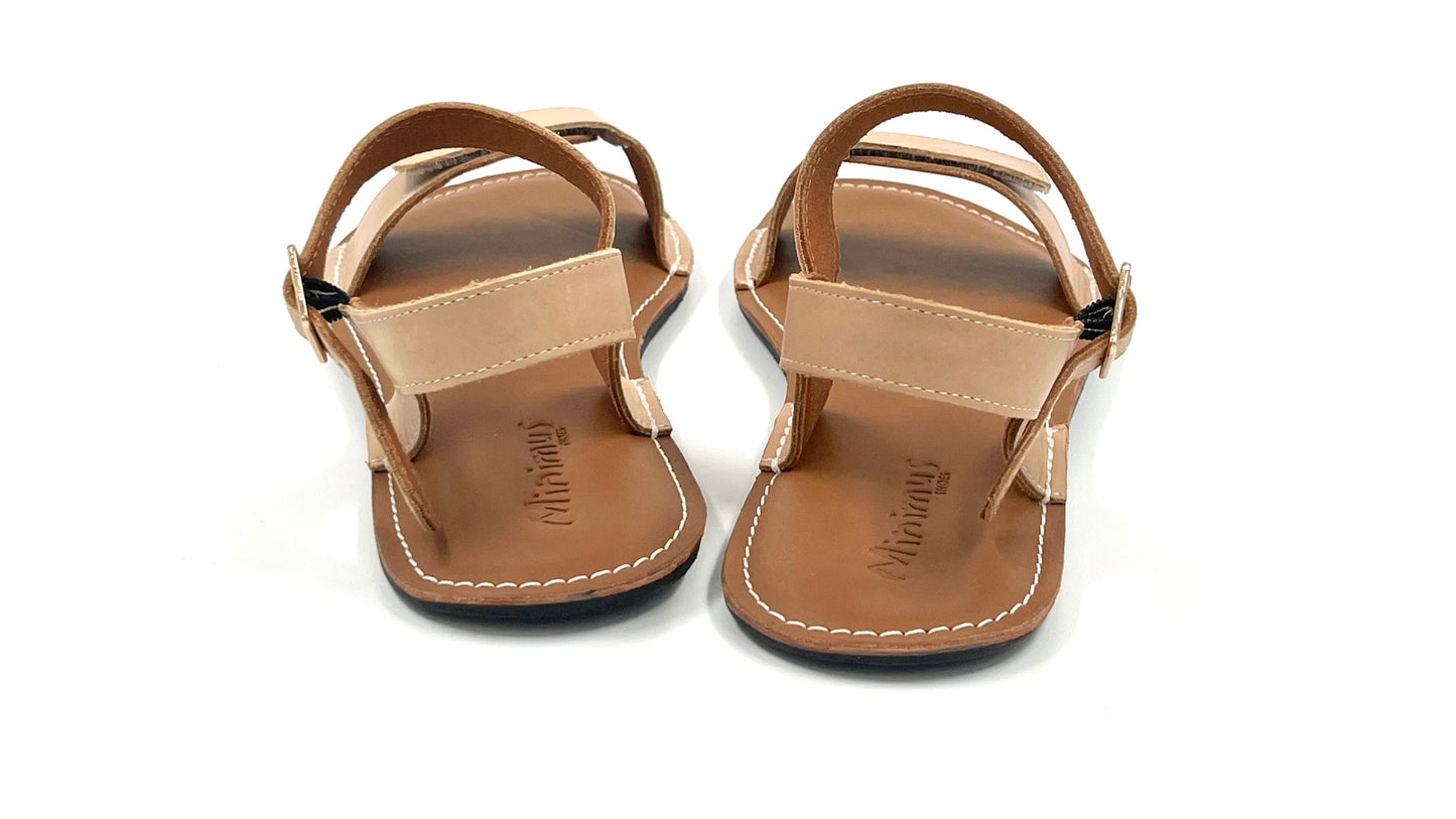 Barefoot Leather Sandals for Women "Ibis" (beige)