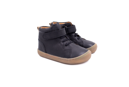 Barefoot Leather Ankle Boots for Kids “Jay Lite 2" (black)