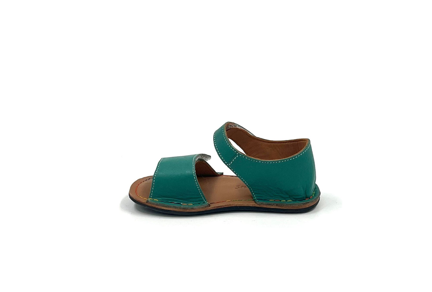 Barefoot Leather Sandals for Kids "Sparrow" (teal)