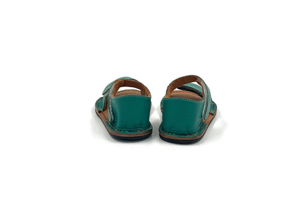 Barefoot Leather Sandals for Kids "Sparrow" (teal)