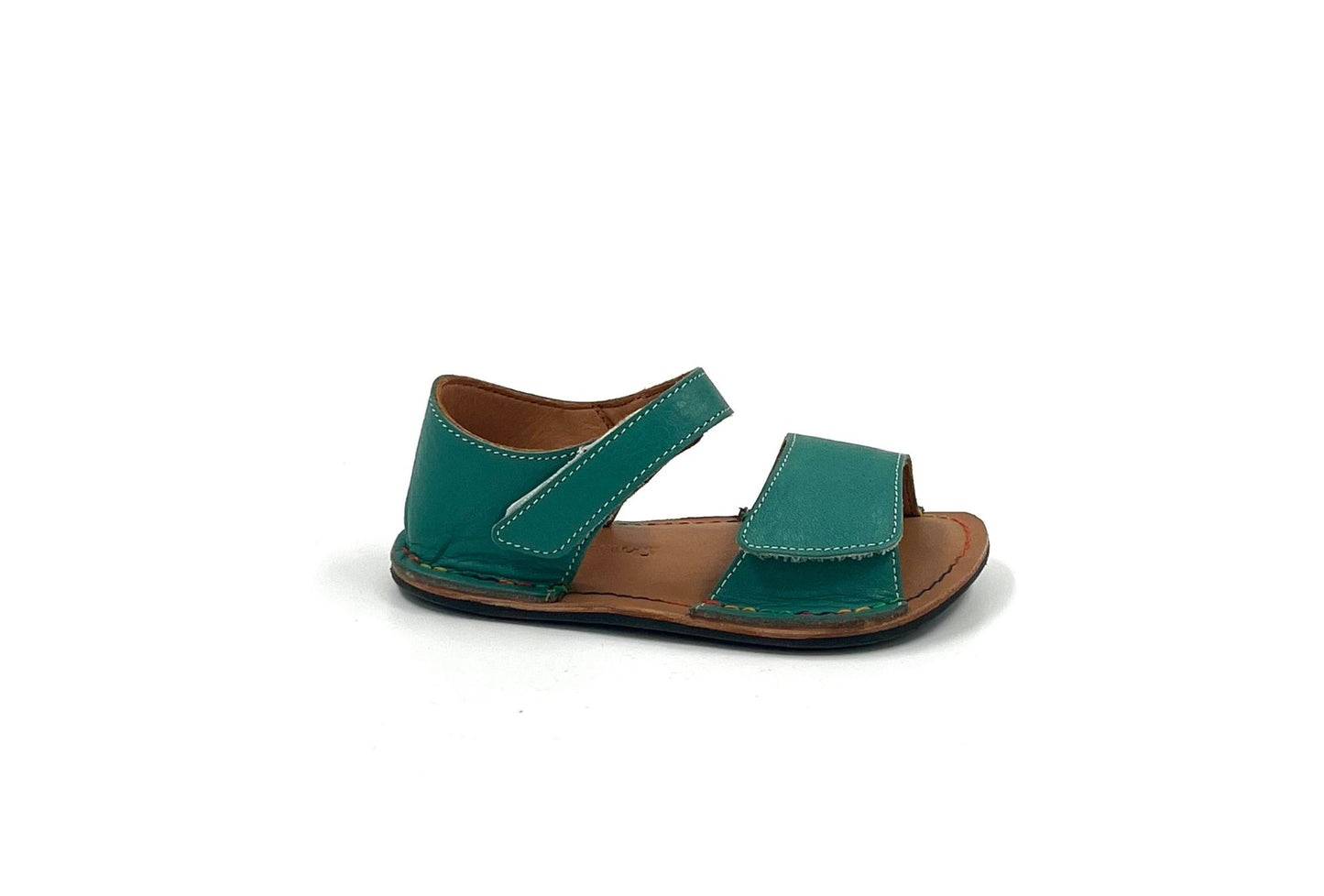 Barefoot Leather Sandals for Kids "Sparrow" (teal)