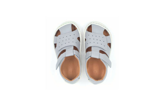 Barefoot Leather Sandals for Kids "Sanderling NEW" (grey)