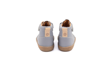 Barefoot Leather Ankle Boots for Kids “Jay Lite 2" (grey)