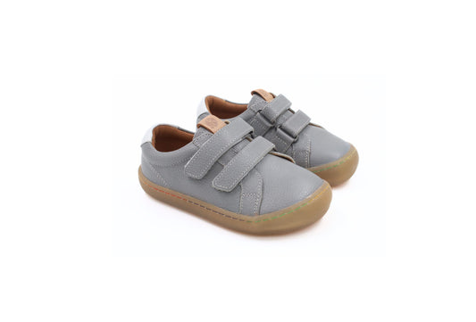 Barefoot Leather Sneakers for Kids "Snipe" (grey)