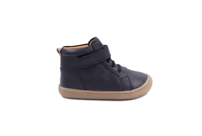 Barefoot Leather Ankle Boots for Kids “Jay Lite 2" (black)
