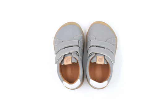 Barefoot Leather Sneakers for Kids "Snipe" (grey)