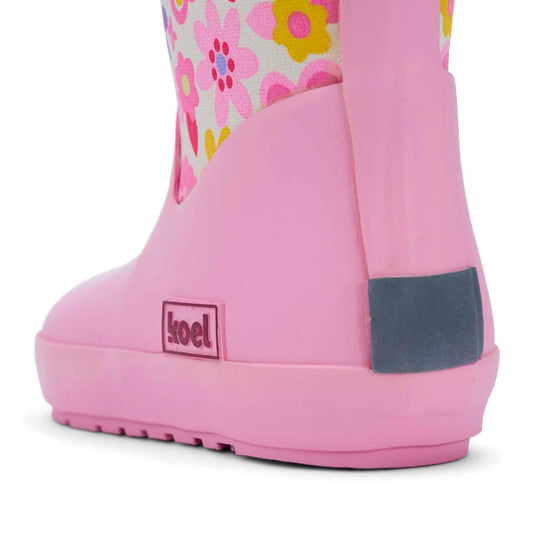 Kids Wellie Bare Neoprene Print (flower fuchsia)