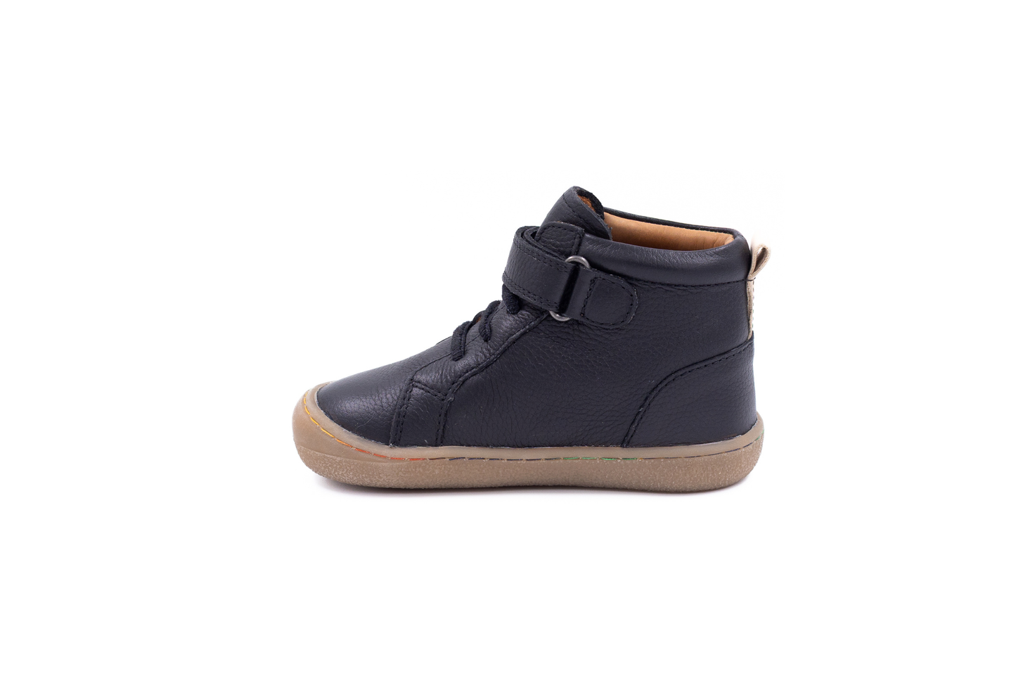Barefoot Leather Ankle Boots for Kids “Jay Lite 2" (black)