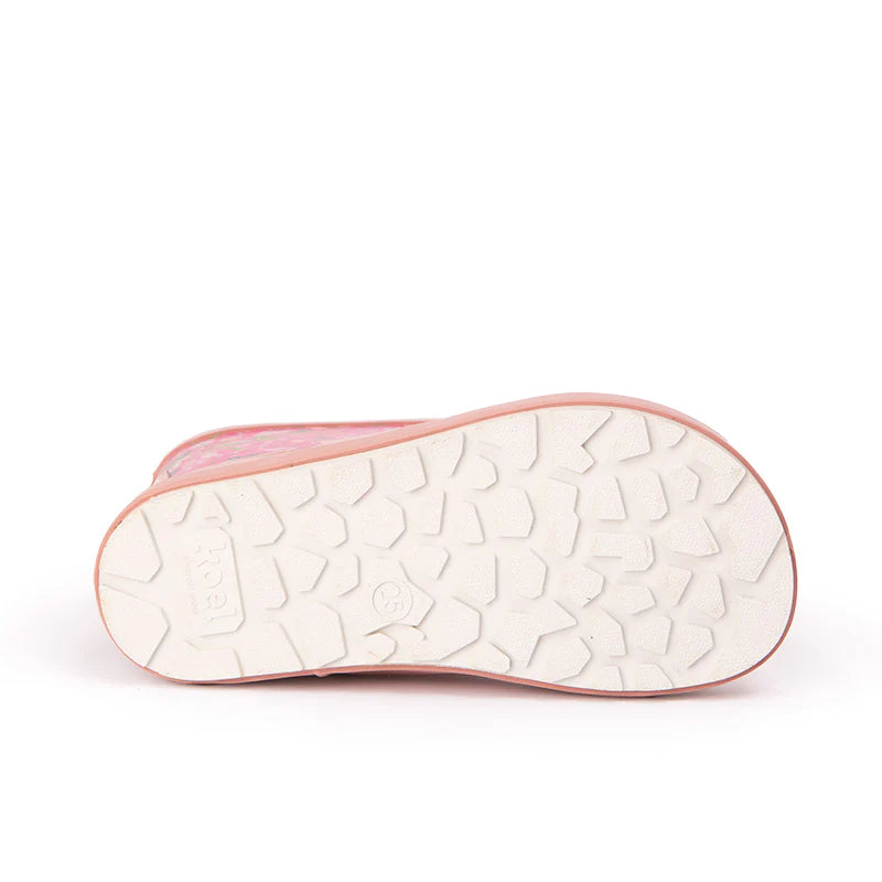 Wellie Kids Bare Solid Prints (flowers fuchsia)