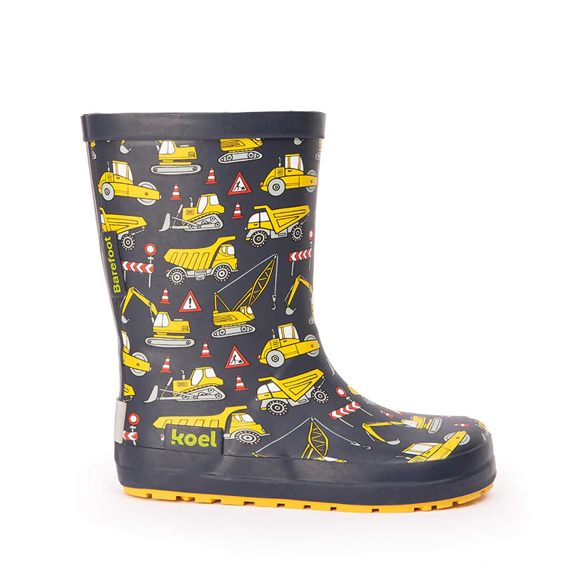 Wellie Kids Bare Solid Prints (tractor blue)