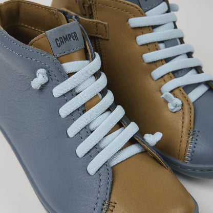 Twins Ankle Boots (blue & brown)