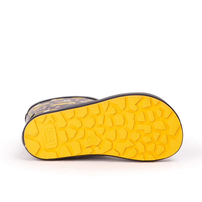 Wellie Kids Bare Solid Prints (tractor blue)