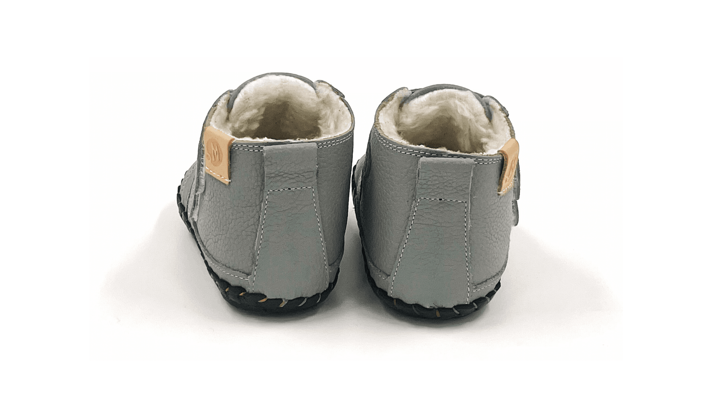 First-walker Barefoot Winter Booties "Redstart 2" (grey)