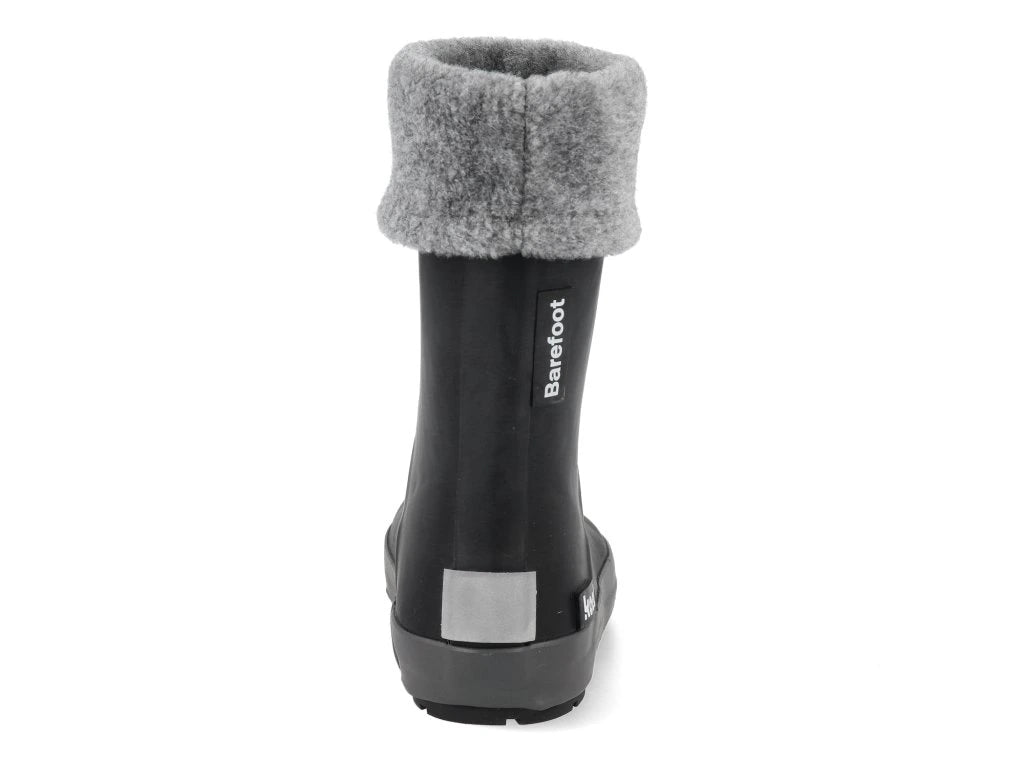 Wellie Bare Boots with socks (black & gray)