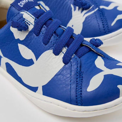 Leather Slip-on Twins (white & blue)