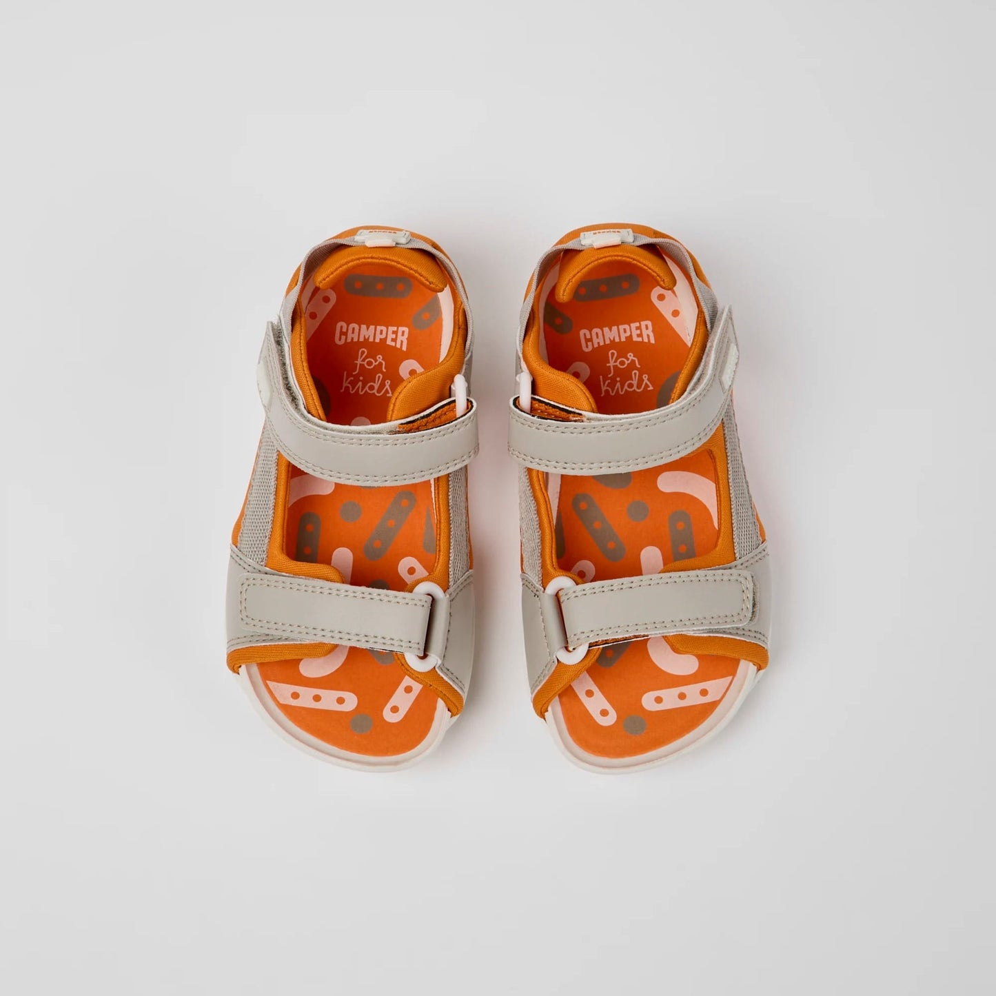 Ous Kids Sandals (grey and orange)
