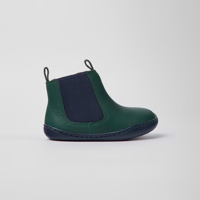 Leather Boots Peu (green & navy)