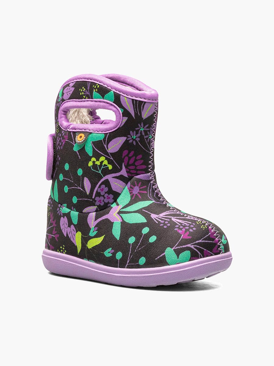 Baby Bogs II Cartoon Flower (Black Multi)