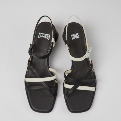 Twins Womens Sandals (black and white)