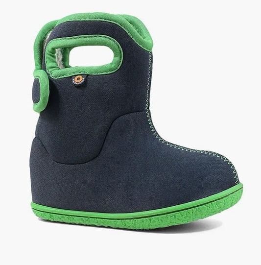 Baby Bogs Solid (black with green)