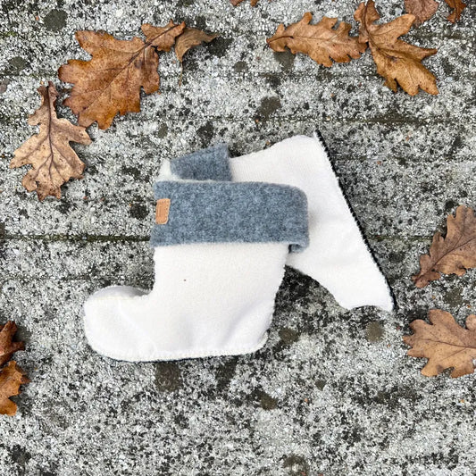 Wellie Bare Sock (off white wool)