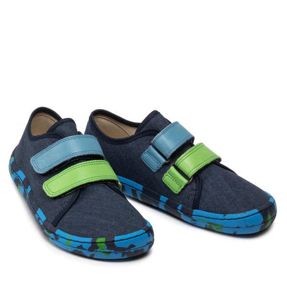 Children's Shoes Canvas (navy & green)