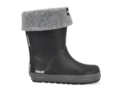 Wellie Bare Boots with socks (black & gray)