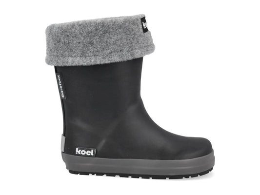 Wellie Bare Boots with socks (black & gray)
