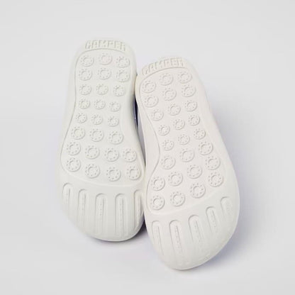 Leather Slip-on Twins (white & blue)