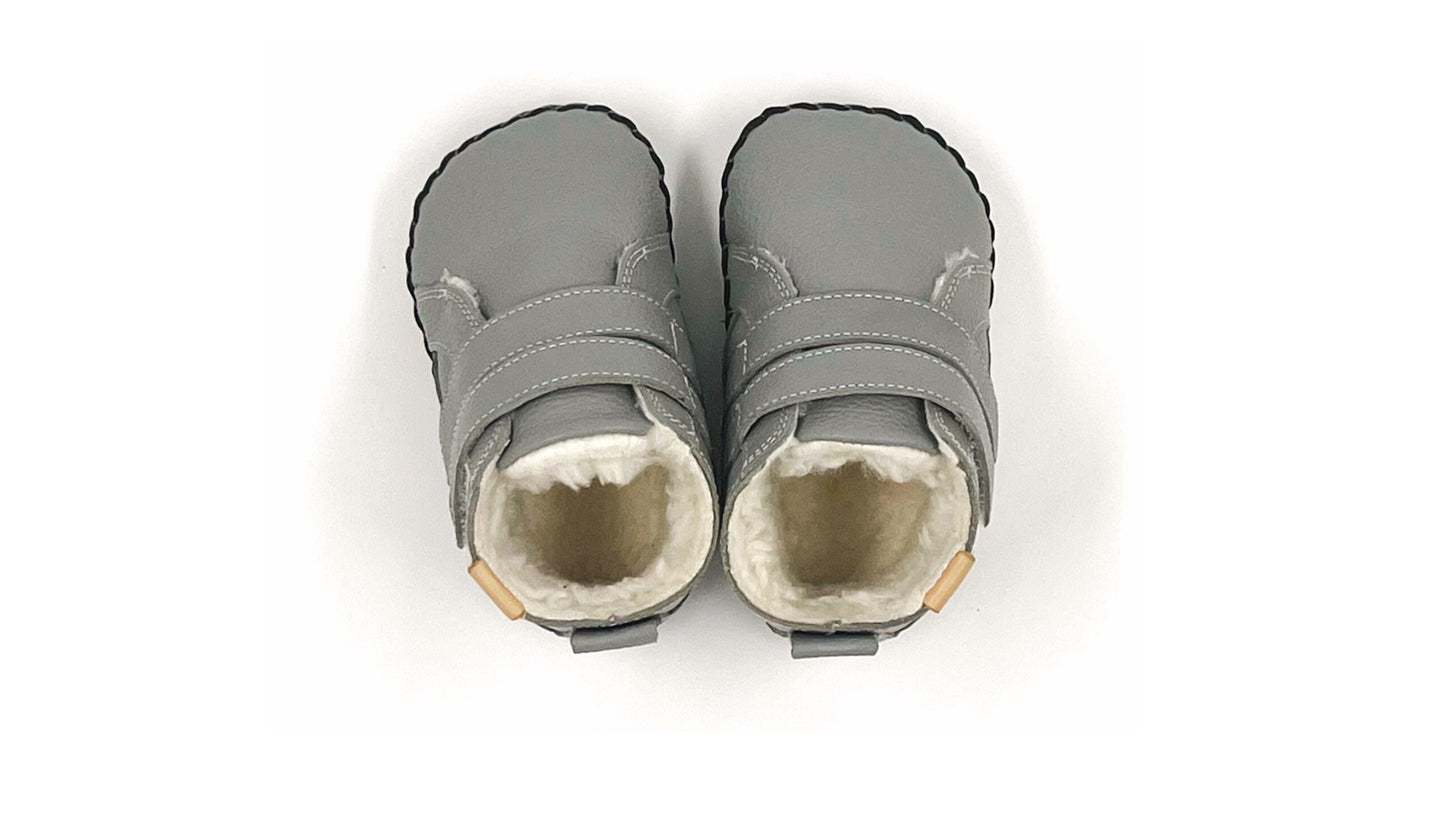 First-walker Barefoot Winter Booties "Redstart 2" (grey)