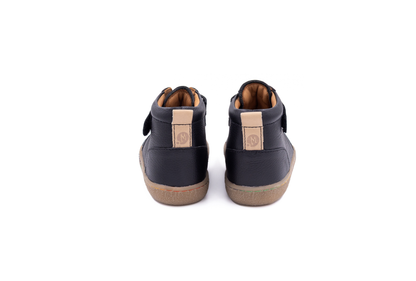 Barefoot Leather Ankle Boots for Kids “Jay Lite 2" (black)
