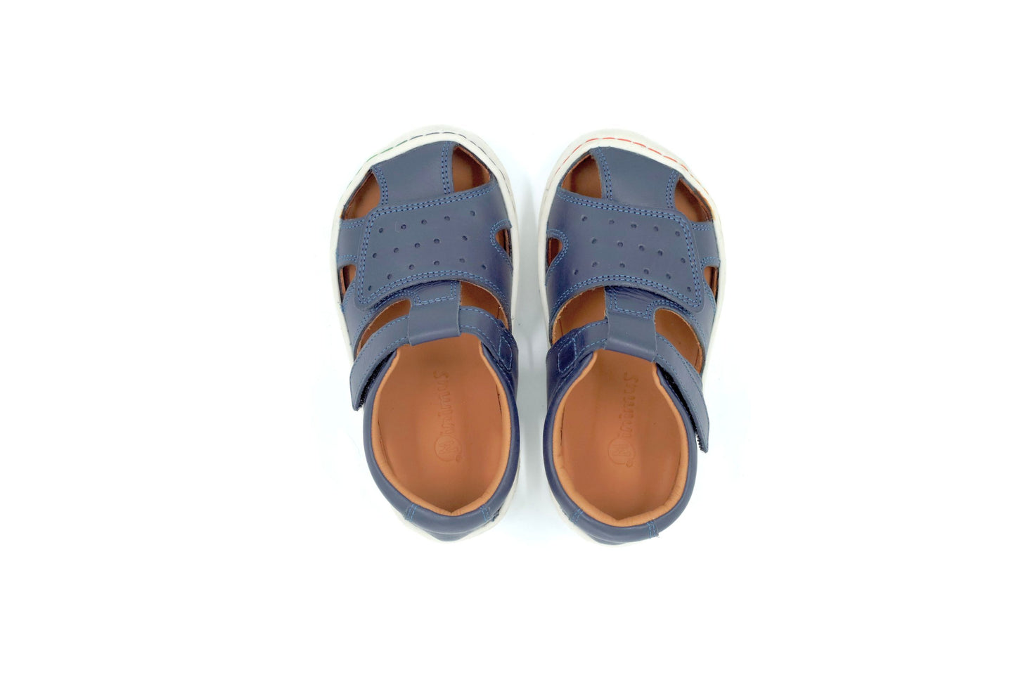 Barefoot Leather Sandals for Kids "Sanderling NEW" (blue)