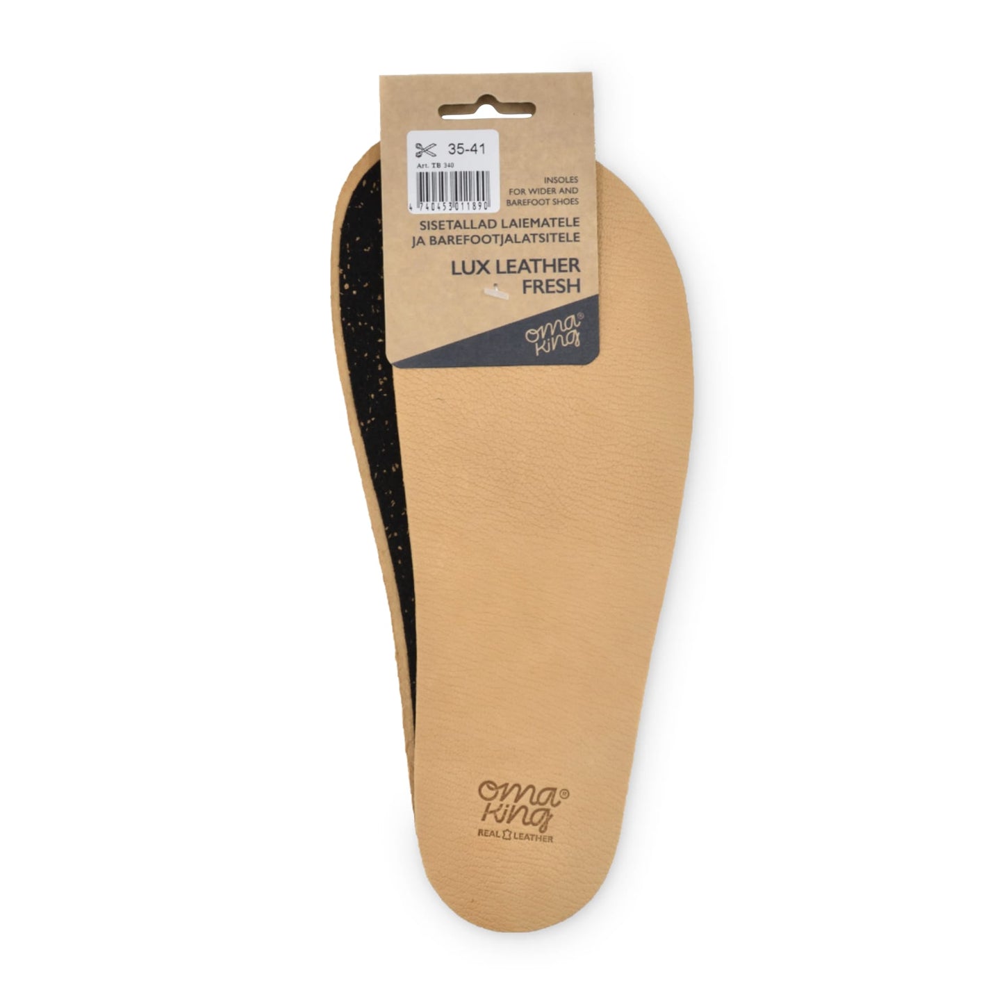 Lux leather fresh insoles for wider and barefoot shoes