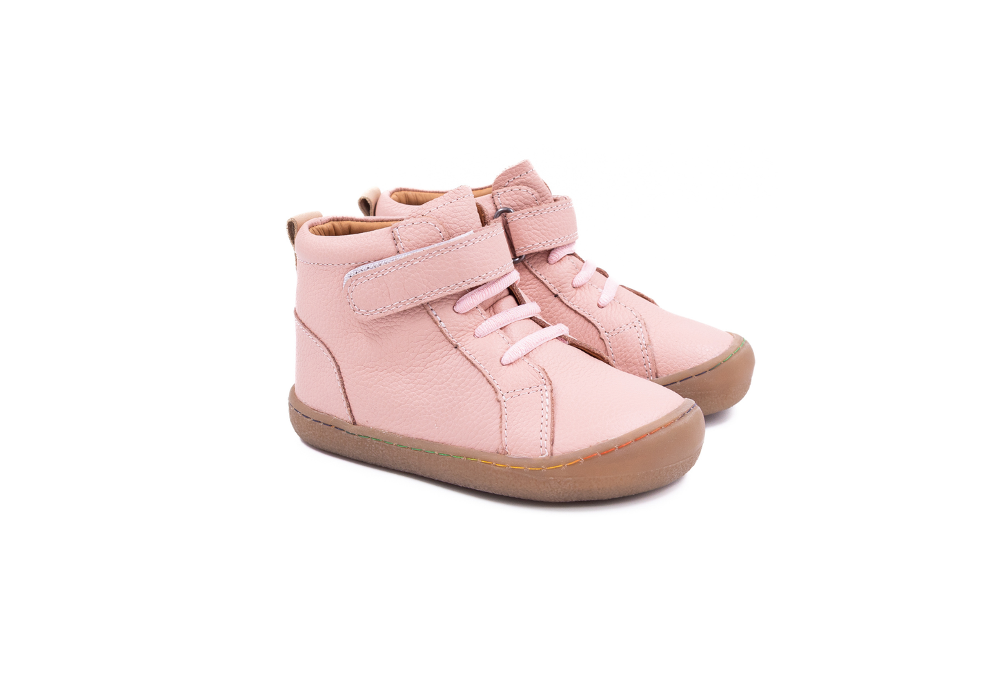 Barefoot Leather Ankle Boots for Kids “Jay Lite 2" (pink)