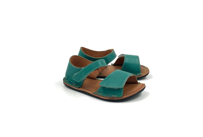 Barefoot Leather Sandals for Kids "Sparrow" (teal)